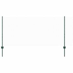 vidaXL Kuusnurkne aed koos posti 100 x 1 m PVC-kaetud teras Roheline
