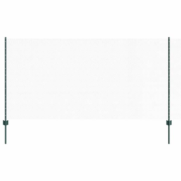 vidaXL Kuusnurkne aed koos posti 100 x 1,2 m PVC-kaetud teras Roheline