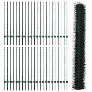 Plot s sloupkem Zelená 1,2 x 100 m Ocel a PVC - obrázek 5