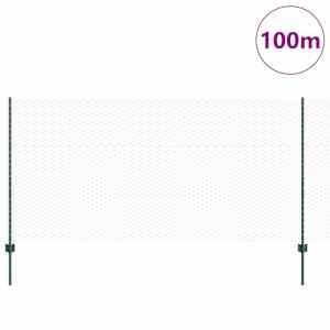 Plot s sloupkem Zelená 1,2 x 100 m Ocel a PVC - obrázek 3