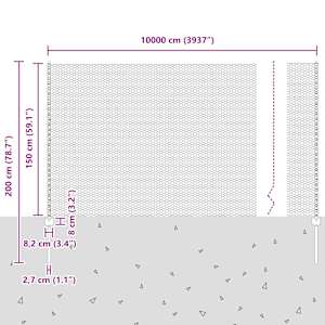 Venkovní hexagonální plot s příspěvkem 100 x 1,5 m Zelená - obrázek 12