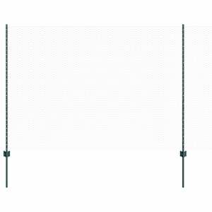 vidaXL Kuusnurkne aed koos posti 100 x 1,6 m PVC-kaetud teras Roheline