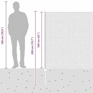 Venkovní hexagonální plot s příspěvkem 100 x 1,6 m Zelená - obrázek 14