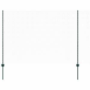 vidaXL Kuusnurkne aed koos posti 100 x 1,6 m PVC-kaetud teras Roheline