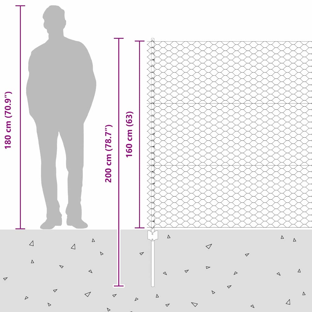 Plot s sloupkem Zelená 1,6 x 100 m Ocel a PVC - obrázek 14