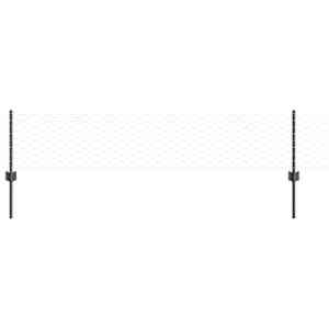 vidaXL Kuusnurkne aed koos posti 10 x 0,4 m PVC-kaetud teras Hall V&otilde;rk