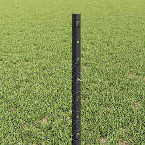 Plot s sloupkem Šedá 0,5 x 10 m Ocel a PVC - obrázek 4