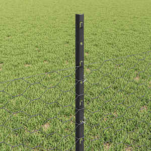 Plot s sloupkem Šedá 0,5 x 10 m Ocel a PVC - obrázek 4
