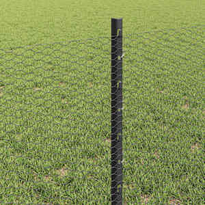 Plot s sloupkem Šedá 0,6 x 10 m Ocel a PVC - obrázek 4