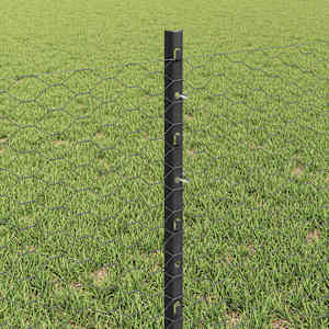 Plot s sloupkem Šedá 0,6 x 10 m Ocel a PVC - obrázek 4