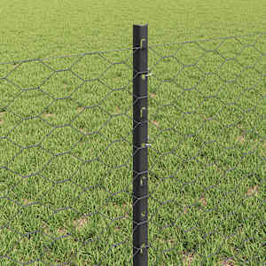 Plot s sloupkem Šedá 0,6 x 10 m Ocel a PVC - obrázek 4