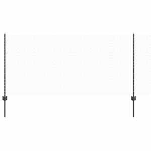 vidaXL Kuusnurkne aed koos posti 10 x 1 m PVC-kaetud teras Hall V&otilde;rk
