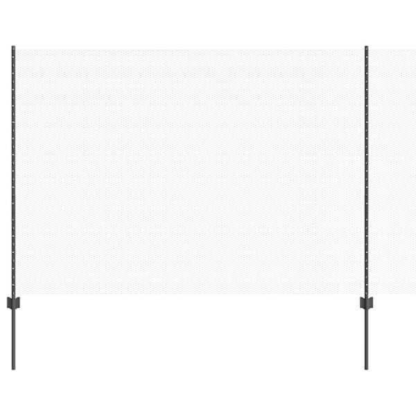 vidaXL Kuusnurkne aed koos posti 10 x 1,5 m PVC-kaetud teras Hall V&otilde;rk