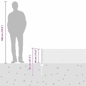 Plot s sloupkem Šedá 0,4 x 25 m Ocel - obrázek 13