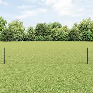 Plot s sloupkem Šedá 0,4 x 25 m Ocel - obrázek 1