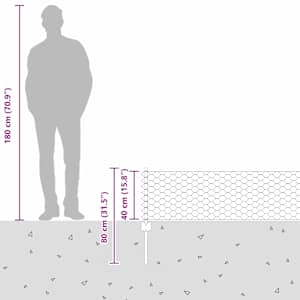 Plot s sloupkem Šedá 0,4 x 25 m Ocel - obrázek 13