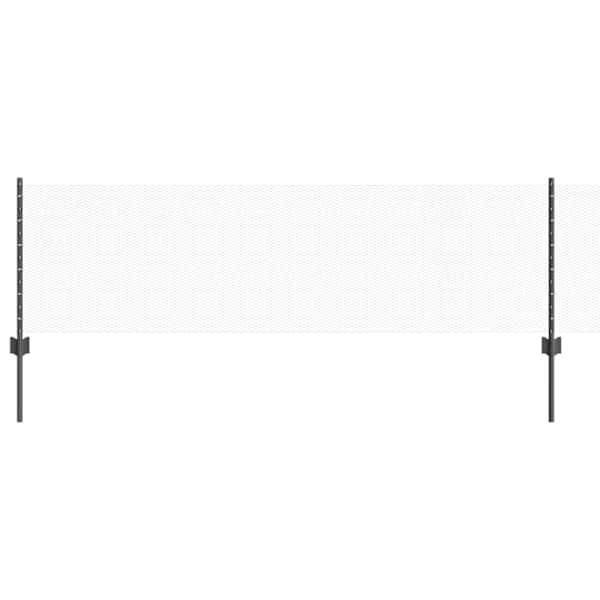 vidaXL Kuusnurkne aed koos posti 25 x 0,6 m PVC-kaetud teras Hall V&otilde;rk