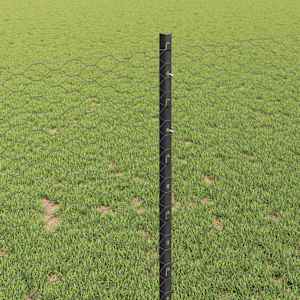 Plot s sloupkem Šedá 1 x 25 m Ocel - obrázek 4