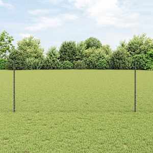 Plot s sloupkem Šedá 1 x 25 m Ocel - obrázek 1