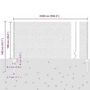 Plot s sloupkem Šedá 1 x 25 m Ocel - obrázek 12