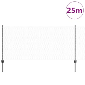 Plot s sloupkem Šedá 1 x 25 m Ocel - obrázek 3