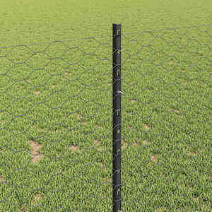 Plot s sloupkem Šedá 1 x 25 m Ocel - obrázek 4