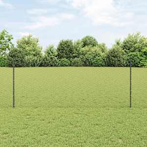 Plot s sloupkem Šedá 1 x 25 m Ocel - obrázek 1