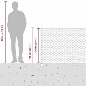 Plot s sloupkem Šedá 1 x 25 m Ocel - obrázek 14
