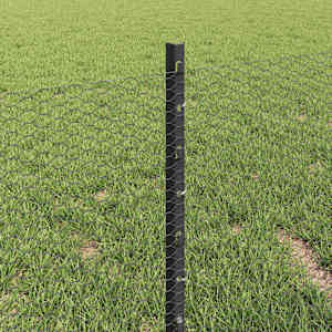 Plot s sloupkem Šedá 0,4 x 50 m Ocel a PVC - obrázek 4