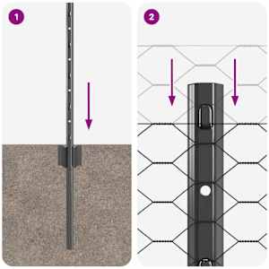 Plot s sloupkem Šedá 0,4 x 50 m Ocel a PVC - obrázek 10