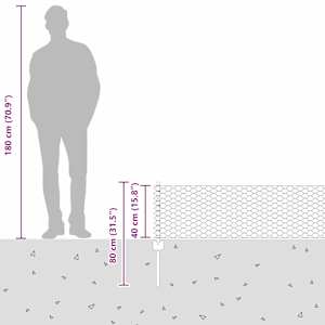 Plot s sloupkem Šedá 0,4 x 50 m Ocel a PVC - obrázek 13