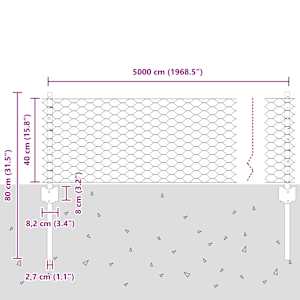 Plot s sloupkem Šedá 0,4 x 50 m Ocel a PVC - obrázek 11