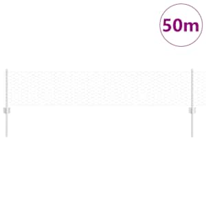 Plot s sloupkem Šedá 0,4 x 50 m Ocel a PVC - obrázek 3