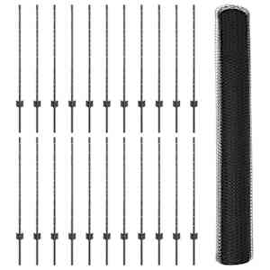 Plot s sloupkem Šedá 1 x 50 m Ocel a PVC - obrázek 5