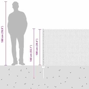 Plot s sloupkem Šedá 1 x 50 m Ocel a PVC - obrázek 13