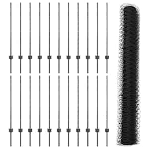 Plot s sloupkem Šedá 1 x 50 m Ocel a PVC - obrázek 5