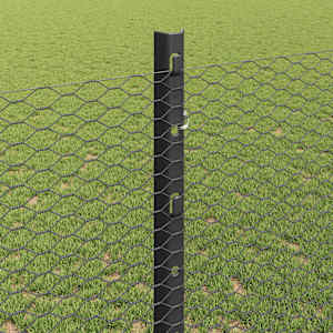 Plot s sloupkem Šedá 1,2 x 50 m Ocel a PVC - obrázek 4