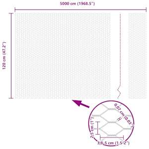 Plot s sloupkem Šedá 1,2 x 50 m Ocel a PVC - obrázek 13