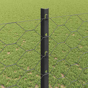Plot s sloupkem Šedá 1,2 x 50 m Ocel a PVC - obrázek 4