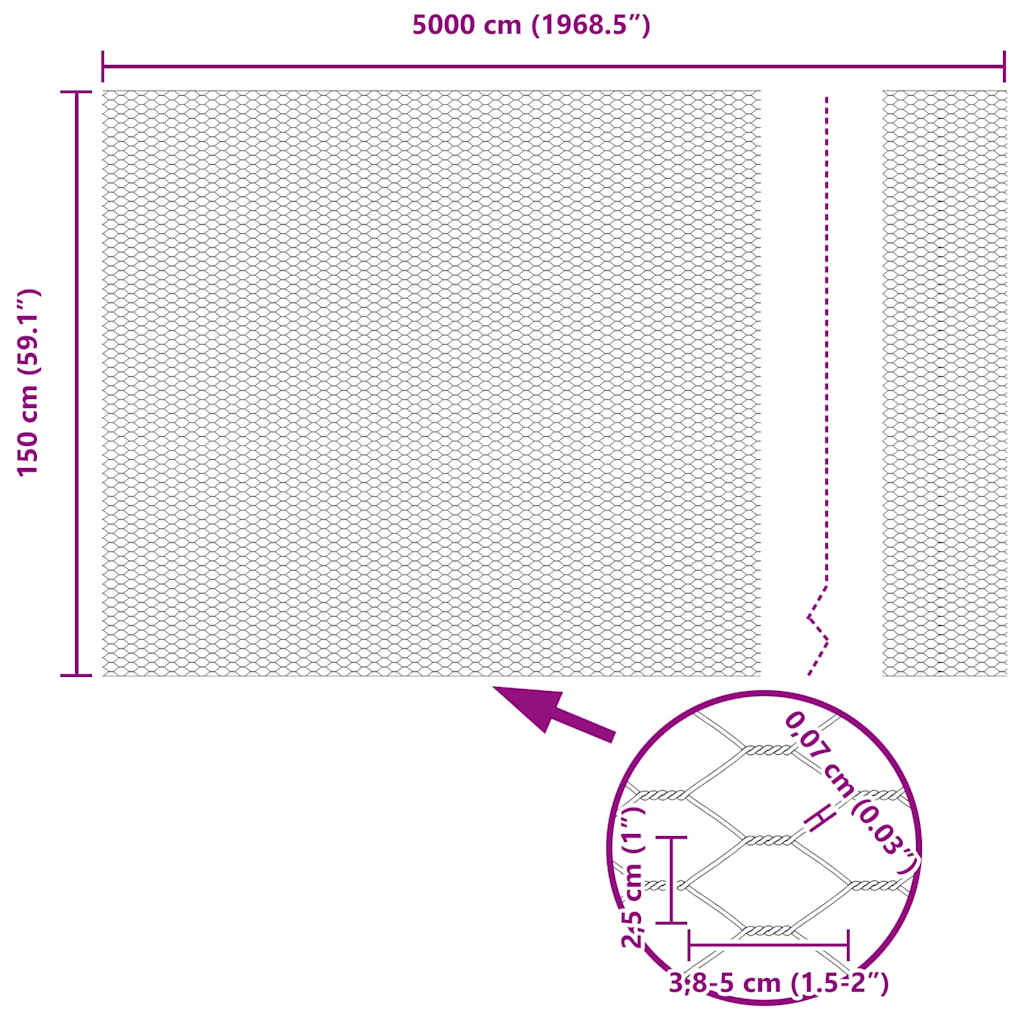 Ograja s stebrom Siva 1,5 x 50 m Jeklo in PVC - slika 13
