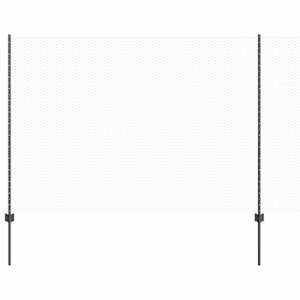 vidaXL Kuusnurkne aed koos posti 50 x 1,6 m PVC-kaetud teras Hall V&otilde;rk