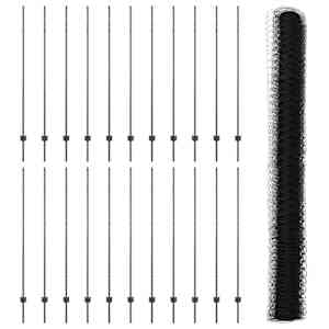 Plot s sloupkem Šedá 1,6 x 50 m Ocel a PVC - obrázek 5