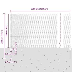 Plot s sloupkem Šedá 1,6 x 50 m Ocel a PVC - obrázek 12