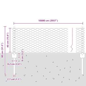 Plot s sloupkem Šedá 0,4 x 100 m Ocel a PVC - obrázek 11
