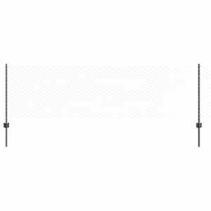 vidaXL Kuusnurkne aed koos posti 100 x 0,8 m PVC-kaetud teras Hall