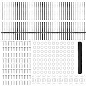 Plot s sloupkem Šedá 1 x 100 m Ocel a PVC - obrázek 6