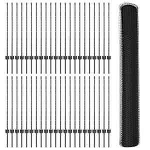 Plot s sloupkem Šedá 1 x 100 m Ocel a PVC - obrázek 5