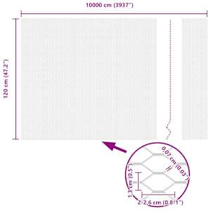 Plot s sloupkem Šedá 1,2 x 100 m Ocel a PVC - obrázek 13