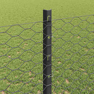 Plot s sloupkem Šedá 1,2 x 100 m Ocel a PVC - obrázek 4