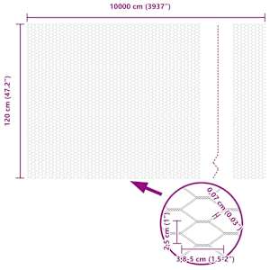 Plot s sloupkem Šedá 1,2 x 100 m Ocel a PVC - obrázek 13